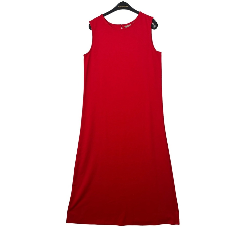 Vintage Paradox Dress Womens Large Lagenlook Sleeveless Maxi Solid Minimalist